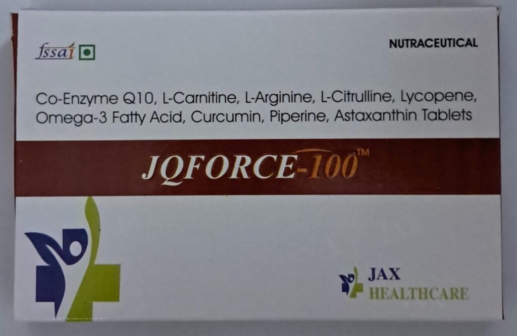 Co-Enzyme Q10, L-Carnitine, L-Arginine, L-Citrulline, Lycopene, Omega-3 Fatty Acid, Curcumin, Piperine, Astaxanthin Tablets